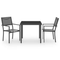 vidaXL Juego de comedor para jardín 3 piezas acero - details 1