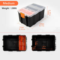 Caja De Herramientas Portátil De Plástico Con Múltiples Redes Caja De Almacenamiento De Piezas Para Garage Organizador De Suministros De Reparación - details 2
