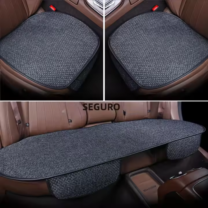  Fundas De Asiento De Coche SEAMETAL De Lino Tejido Protección De Silla Universal Para Automóviles Camiones SUV Transpirable Adecuado Para Todas Las Estaciones - 1