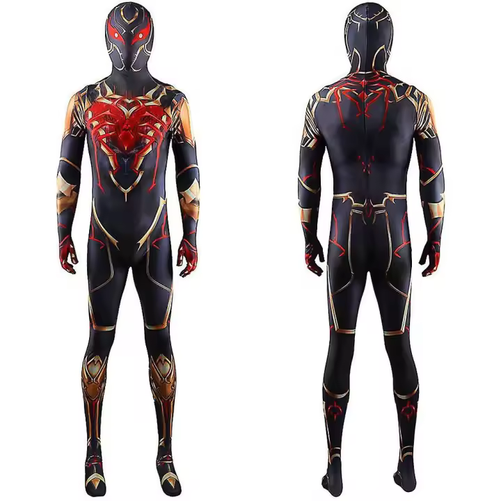 Traje de cosplay de Spider-Man para Halloween, traje de cuerpo completo para niños, peluca y zapatos separados, talla ajustable. - 1