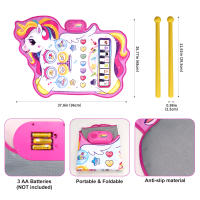 Teclado Musical Para Niños 80x30cm Alfombra De Música Multifuncional Con 8 Sonidos De Animales Juguete Educativo Para Bebés Y Niños De 3 a 6 Años - details 24
