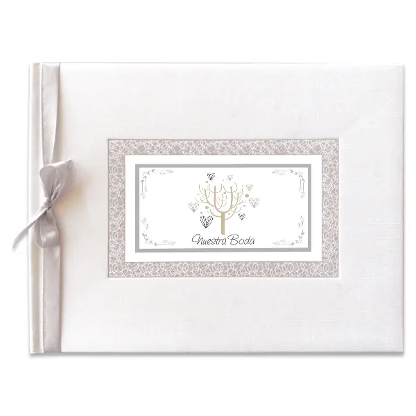 Libro de firmas boda   Arguval: El regalo perfecto para capturar y recordar los momentos especiales del bautizo de tu niña.64 páginas de alta calidad, diseño elegante y encuadernación resistente. ¡Un álbum único para guardar tus recuerdos! - 1