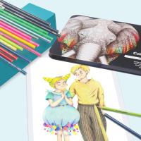 KALOUR Set De Lápices De Colores Profesionales 50/72/180/240/300 Pcs Lápices De Aceite Para Dibujos Y Pintura Artística Suministros Para Colorear - details 9