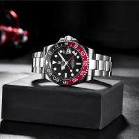 Reloj Mecánico Para Hombre PAGANI DESIGN PD-1662 Cristal De Zafiro Resistente Al Agua 100M GMT Marca Top Pulsera De Acero Inoxidable Marca PAGANI DESIGN - details 11