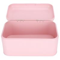 Caja De Almacenamiento Para Pan Rosa En Hierro Organizador Retro No Tóxico Accesorios De Cocina Contenedor Para Pan - details 4