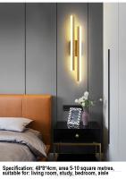 Lámpara De Pared LED Para Interior Estilo Minimalista Moderno Acero Y Acrílico Para Dormitorio Sala De Estar Pasillo Y Escalera Luz Scandinava - details 7