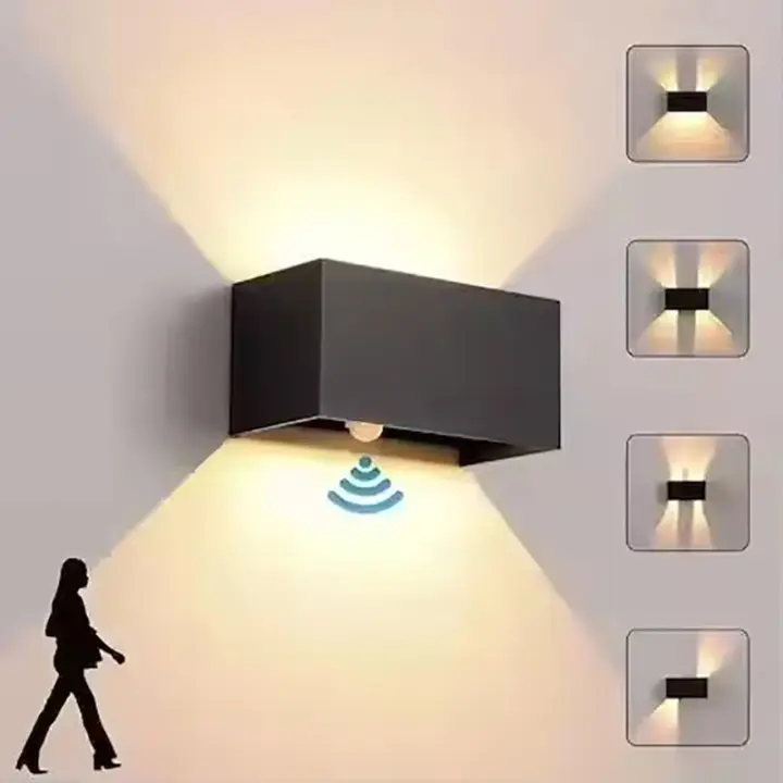 Lámpara De Pared LED Sensor De Movimiento IP65 24W Exterior Para Balcón Porche Jardín Pasaje Iluminación Interior Lámpara De Noche - 1
