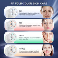 Instrumento de belleza ultrasónico con hielo, 7 modos, EMS, levantamiento y calentamiento, luz de color, vibración, masaje, introducción al instrumento - details 4