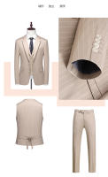 Traje De Boda Para Hombre De Alta Gama Tres Piezas Con Chaleco Y Pantalones Traje De Novio Casual Elegante Para Todas Las Estaciones - details 32