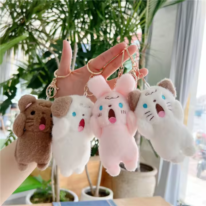Llavero De Peluche Lindo Perro Conejo Estilo Aleatorio Colgante Pequeño Para Refueling Juguetes De Peluche Para Adultos - 1