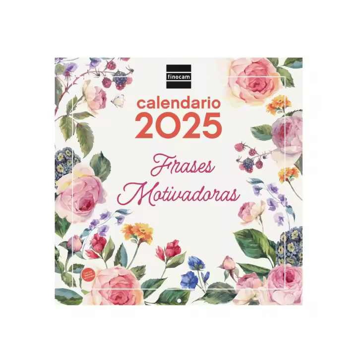 Finocam - Calendario Imágenes de Pared 30x30 para Escribir 2025 Frases motivadoras Enero 2025 - Diciembre 2025 (12 meses) Español - 1
