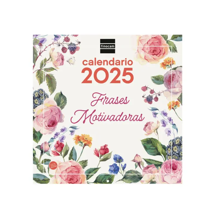 Finocam - Calendario Imágenes de Pared 30x30 para Escribir 2025 Frases motivadoras Enero 2025 - Diciembre 2025 (12 meses) Español - 1