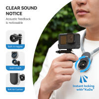 TELESIN Soporte De Cuello De Silicona Con Arranque Rápido Para Cámara GoPro Hero 12/11/10 Insta360 X4/X3/GO3/GO2 OSMO Accesorio Deportivo - details 3