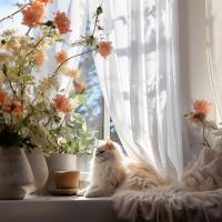 Panel De Cortinas Semi Transparentes Blancas/Oscurecidas Para Niños Para Sala De Estar Y Dormitorio Con Bolso Para Percha Voile De Fiesta - details 3
