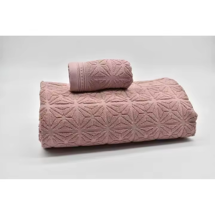 JUEGO DE 3 TOALLAS T1662C ROSA VIDAL HOME - 1