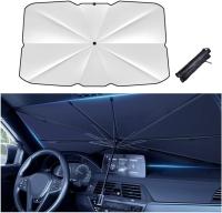 HOGUITA-Parasol Coche Delantero,Parasol plegable para parabrisas de coche,Parasol para Parabrisas,Protector Solar Rayos UV,Fácil almacenamiento y uso 130X75cm - details 1