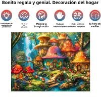 Puzzle De Madera Charming Mushroom Village Juego De Rompecabezas Para Adultos Y Adolescentes Adecuado Para Regalo - details 5