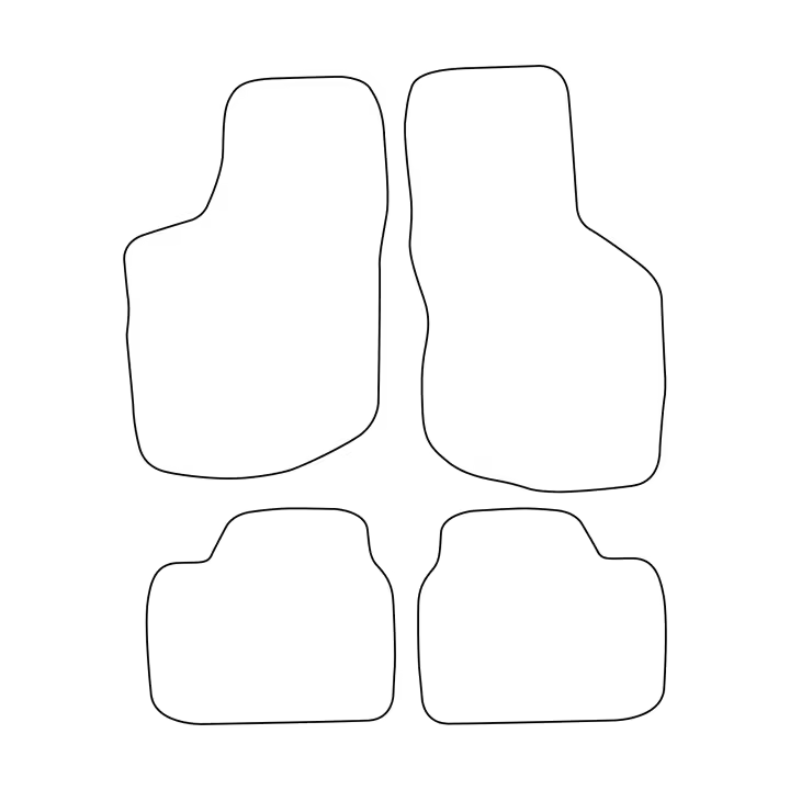 Juego de alfombrillas de terciopelo para Opel Corsa B 1993-2000 - ribete rojo - 1