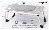 Mesa plegable sin cajón UNYCOS Mesa auxiliar, ergonómica, ideal para ordenador portátil y libros - details 2