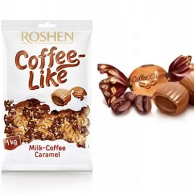 Roshen - Caramelos de Café con Relleno Cremoso - Bolsa de 1 Kilo - 1