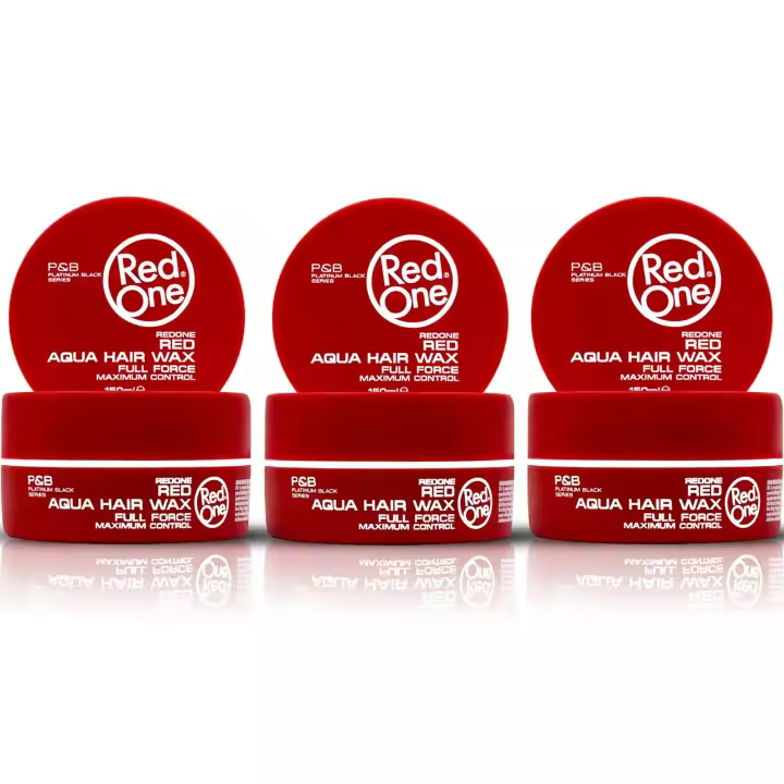 CasaSofia- Red One Cera de brillo Pack de 3 Unidades. RED ONE AQUA CABELLO CERA COMPLETA FUERZA MÁXIMO CONTROL 150ML - 1