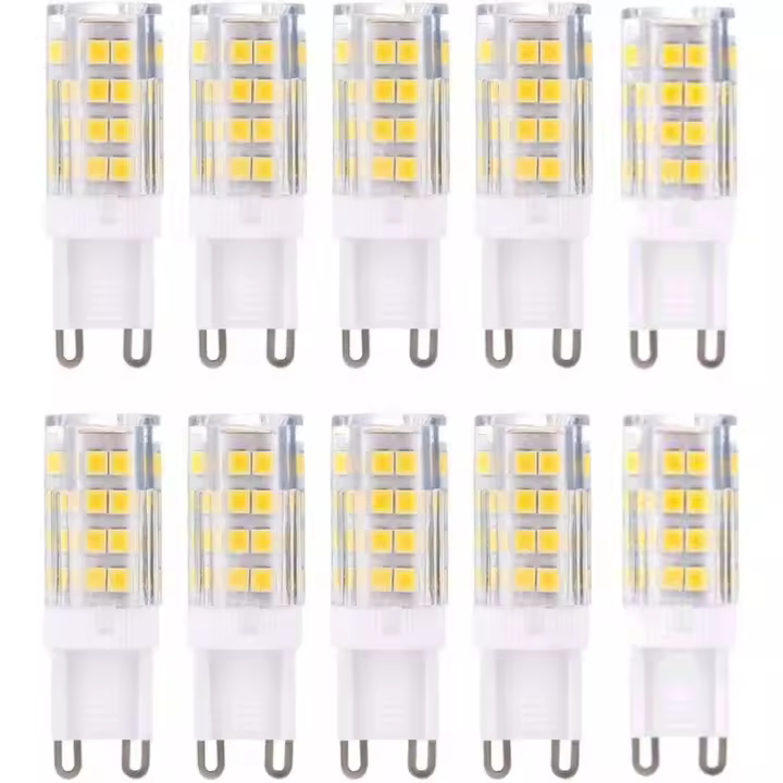 BIT Bombilla LED G9 blanca cálida 3000K 5W Bombilla LED G9 equivalente a bombillas halógenas de 40W 420 lúmenes no regulable, paquete de 10 [Clase de eficiencia energética A+] - 1