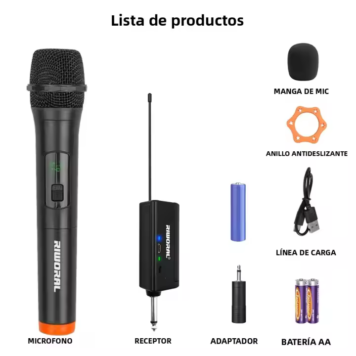 Sistema De Micrófono Inalámbrico UHF Dinámico Handheld Para Fiestas Iglesia DJ Bodas KTV En Casa Conjunto De Micrófonos Multifuncional - 1