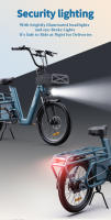 Onesport OT01 Bicicleta Eléctrica de carga Motor sin Cuchillo 48V 27ah Patería 20*2,6 pulgadas neumática Bicicleta Eléctrica de carga 25 km/h velocdad Máxima 100 km Autonomía Máxima - details 6