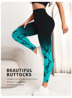 Leggings De Yoga Para Mujer Seamless Push up Deporte Fitness Running Leggings De Cintura Alta Gimnasio Ejercicio Tie Dye - details 1