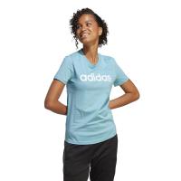 Camiseta Adidas para mujer W Lin T Azul Celeste - ADIDAS Essentials Sportswear camiseta estampada para chica - details 3