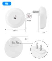 Lámpara De Pared LED Redonda Con Sensor De Atardecer a Medianoche Para Iluminación Nocturna Interior En Dormitorio Baño Cocina Escaleras Pasillo Conectividad EU/US - details 11