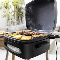 Cecotec 3061 PerfectCountry BBQ . Barbacoa Eléctrica Con Patas Tapa Abatible Revestimiento RockStone Bandeja Recogegrasas Temperatura Ajustable 2000 W. - details 0