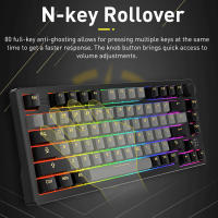 Teclado Mecánico DAREU E75PRO Con Retroiluminación RGB Triple Modo N-Key Rollover Anti-ghosting Switches Dream Multi Media Button - details 9