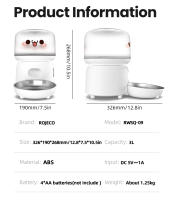 ROJECO 3L Dispensador Automático Para Mascotas Alimentador Inteligente Para Gatos Con Control Remoto WiFi Feeding Dispenser Para Perros Y Gatos - details 14