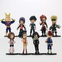 My Hero Academia Figuras De Acción PVC 9 Pcs Ver. Cute Midoriya All Might Bakugou Shoto Ochaco Modelo De Juguetes Para Regalo 8-10cm - details 3
