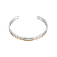 Pulsera De Titanio Doble Capa Brillante Para Hombres Y Mujeres Pulsera De Cuff De Dos Colores Joyería Para Parejas Estilo Clásico - details 9