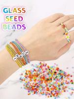 Kit De Cuentas De Vidrio Para Manualidades Y Joyería 10800pcs De 3mm 8/0 Y 1200pcs De Cuentas De Letras Para Pulseras De Amistad - details 0