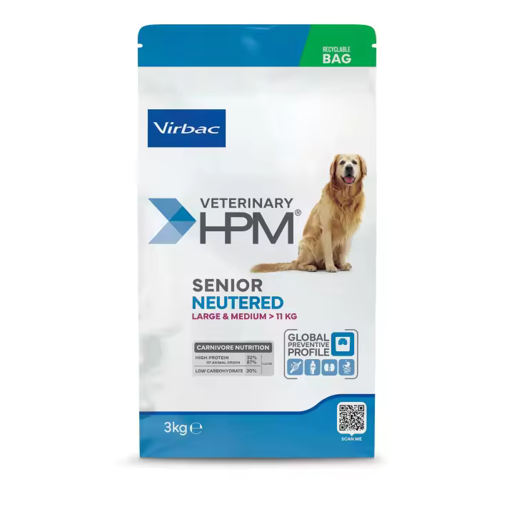 Virbac Veterinary HPM Senior Neutered Dog Large & Medium Pienso para Perros - 1