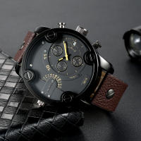 Reloj De Pulsera Masculino CAGARNY 6819 Grande Dial Cuero Resistente Al Agua Moda Casual Marca Original Con Fecha Y Marcadores Arábigos - details 1