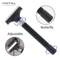 Ajustable Cuchilla De Seguridad Doble Borde Con Diseño De Mariposa YINTAL Negro Plata Color Coordinado Moda Afeitadora Para Hombre - details 0