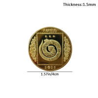 Monedas Commemorativas De Año Nuevo 2025 Serpiente Zodiac Chino Medallas De Alivio 3D Coleccionables Monedas No Monetarias Material Metálico Producidas En China - details 7