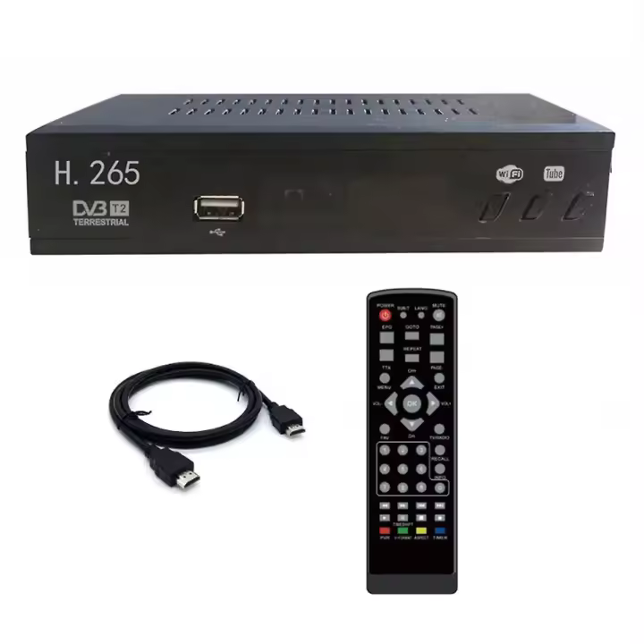 DVB T2 HEVC 265 Digital TV Tuner DVB-T2 265 1080P HD Decoder USB Terrestrial TV Receiver Set Top Bo - 1