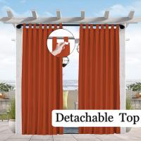 Cortina Impermeable Y Antirreflejo Para Patio Pergola Y Gazebo Con Montaje Fácil En La Parte Superior Tab Top Decorativa - details 10