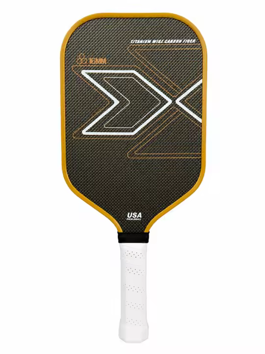 Pala De Pickleball De Titanio Con Cuatro Capas De Fibra De Carbono Y Núcleo De Cera De Azúcar Superficie De Tela Fresada Rugosa Para Mejor Agarre - 1