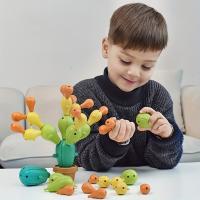 Juguete Educativo Para Niños Cactus De Equilibrio De Silicona Juego De Pila Para Desarrollo De Habilidades Motoras Finas Regalo De Cumpleaños Para Niños - details 5