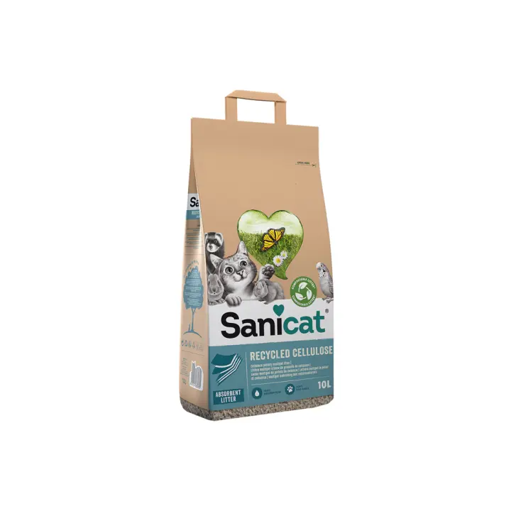 Sanicat Recycled Cellulose Pellet Para Gatos 10 L - 1