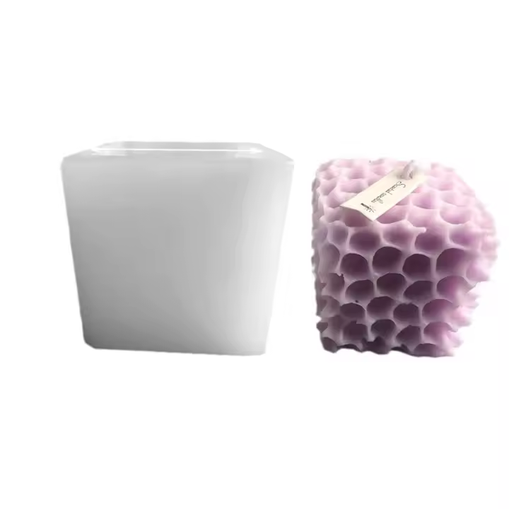 Molde de silicona para velas, diseño de panal de abeja 3D, molde de vela de burbuja DIY para jabón, velas, piedra perfumada, decoración del hogar - 1