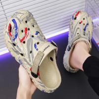 Sandalias Vacías Para Hombre Verano 2024 Antideslizantes Suaves Suela Bajo PVC Material Superior Zapatos De Playa Casuales - details 12