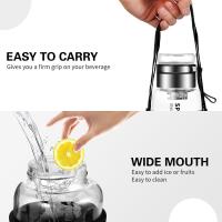 Botella De Agua De Vidrio Borosilicato De 32 Oz Con Infusor De Té De Acero Inoxidable Transparente Para Uso Doméstico - details 2