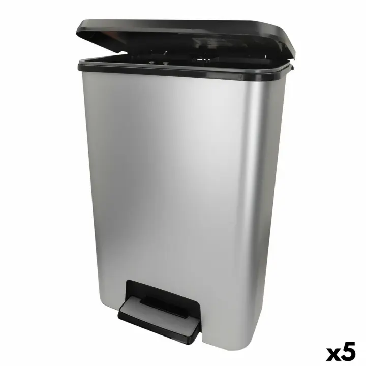 Cubo de basura Curver Gris Plástico 50 L (5 Unidades) - 1